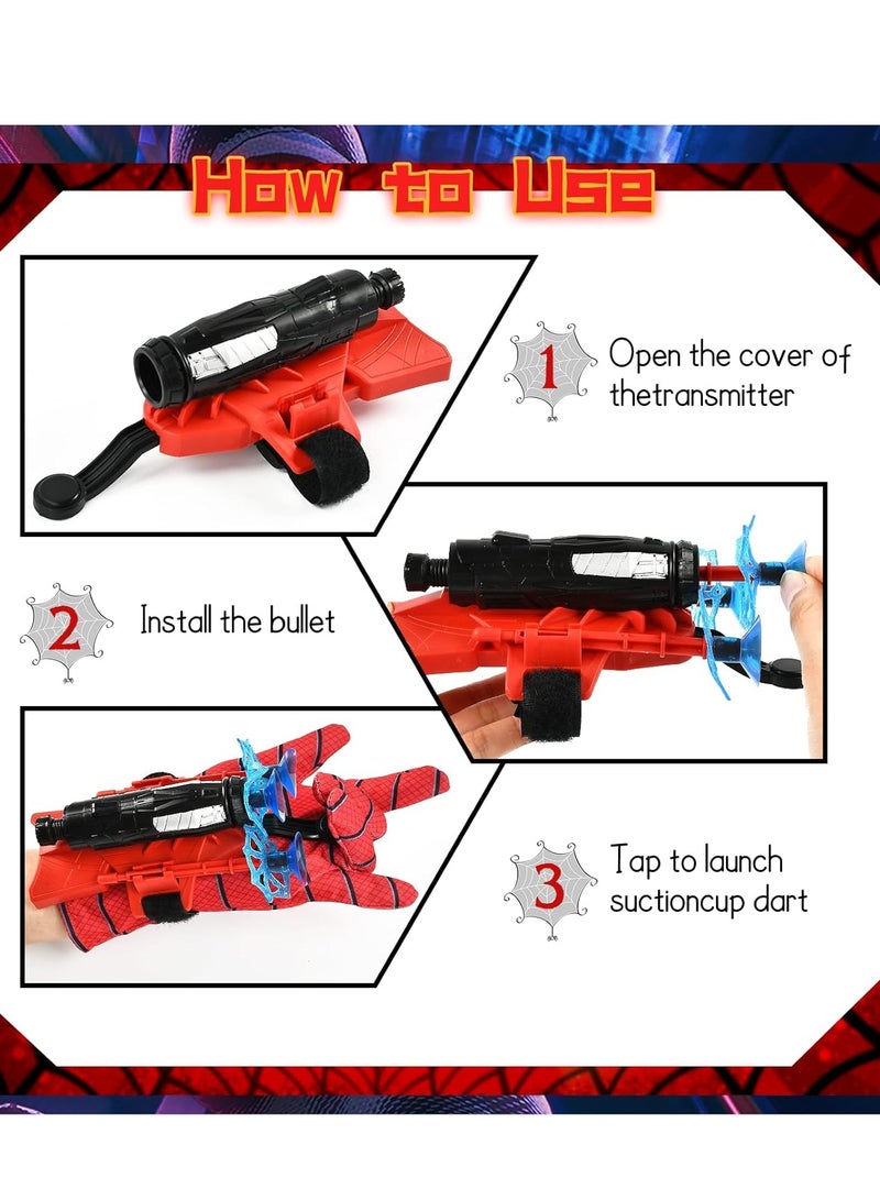 جوانتي لإطلاق خيوط العنكبوت من نيووموانج - لعبة أطفال مستوحاة من سبايدرمان، جوانتي سبايدرمان، قاذف خيوط العنكبوت، طقم ألعاب معصم، جوانتي قاذف للتنكر - Image 3