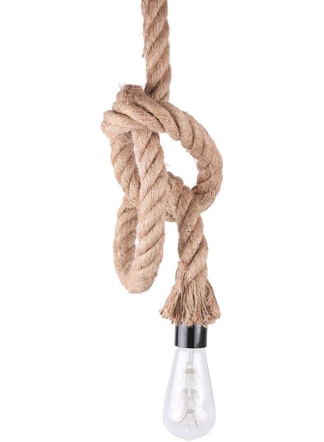 erorex Vintage Braided Hanging Pendant Light With E27 Sockets 1M - Image 1