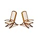 Cutemini 2PCS Retro Vintage Brown Wooden 112 Scale Dollhouse Chair Furniture Accessory - Image 4