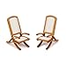 Cutemini 2PCS Retro Vintage Brown Wooden 112 Scale Dollhouse Chair Furniture Accessory - Image 2