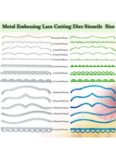 Patelai 19 Pcs Die Cuts For Card Making Metal Lace Scrapbooking Die Cuts Border Cutting Dies Embossing Stencil Template For Diy Crafts Wedding Photo Frame Album Decorations 19 Styles  - Image 2