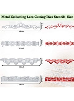Patelai 19 Pcs Die Cuts For Card Making Metal Lace Scrapbooking Die Cuts Border Cutting Dies Embossing Stencil Template For Diy Crafts Wedding Photo Frame Album Decorations 19 Styles  - Image 3