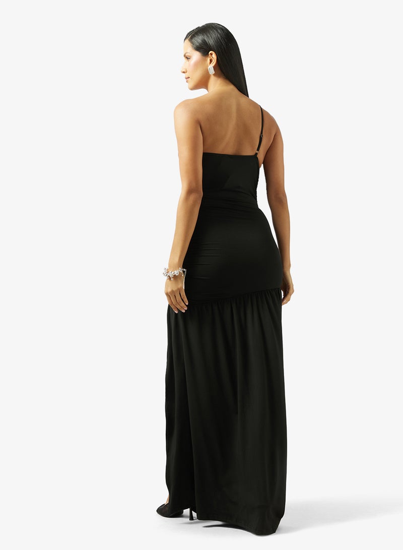 ELLA One Shoulder Ruched Dress - Image 2