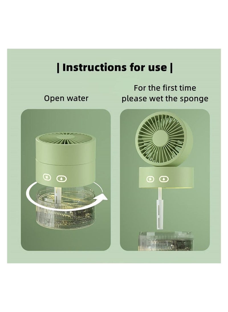 Loquat Portable Handheld Fan with Essential Oil Diffuser Humidifier 3-gear adjustable personal fan fragrant essential oil table USB Rechargeable Battery Operated for Home Office Dormitory  - Image 5