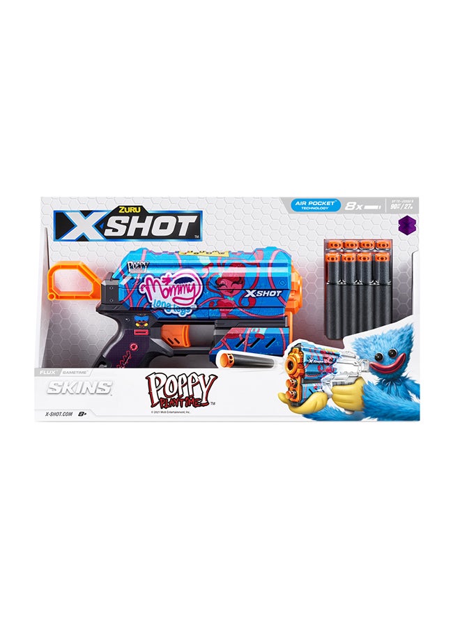 X-Shot Skins Flux 8 Darts Poppy Playtime S1 Gametime - Action Aiming Game For Kids, Teen, Adults Boys & Girls, Outdoor Holiday Activities, Gifts For Kids Ages 8+ - Image 2