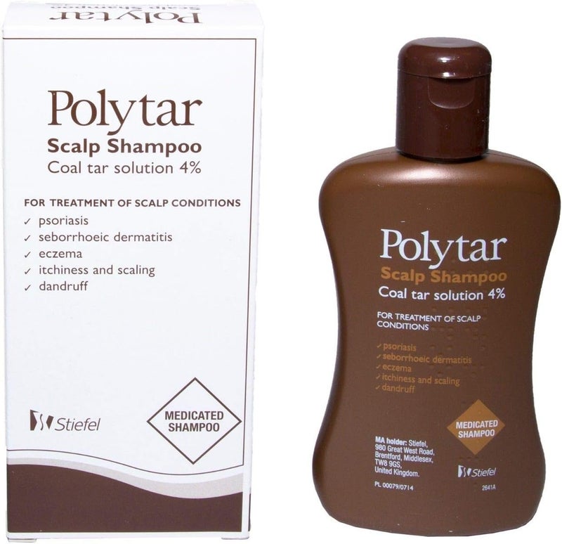 Polytar Stiefel Shampoo for Treatment of Seborrhoea Psoriasis Dandruff and Itching Scalp 150ml x 2