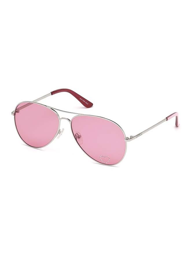 GUESS Women Aviator Large Sunglasses with Pink Lenses - GU7575S 10S 62mm - Image 1