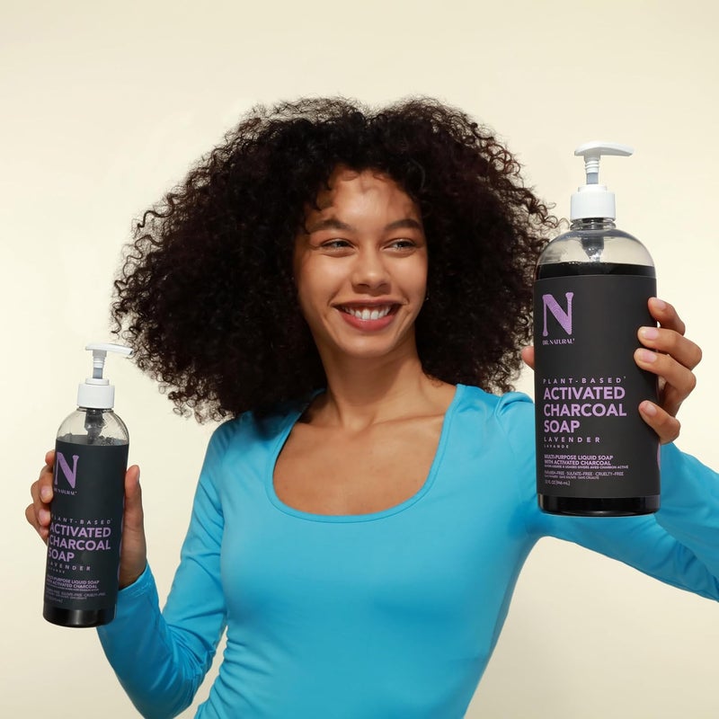 Dr. Natural Activated Charcoal Soap - Lavender Scent, 32 fl oz (946 ml) - Image 5