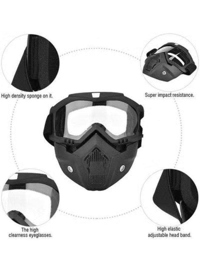 Goolsky Motorcycle Windproof Helmet Mask, Breathable Full‑Face Balaclava Face Cover, Dust‑Proof Anti‑UV Riding Headgear for Motorbike Cycling Outdoor Sports - Image 2