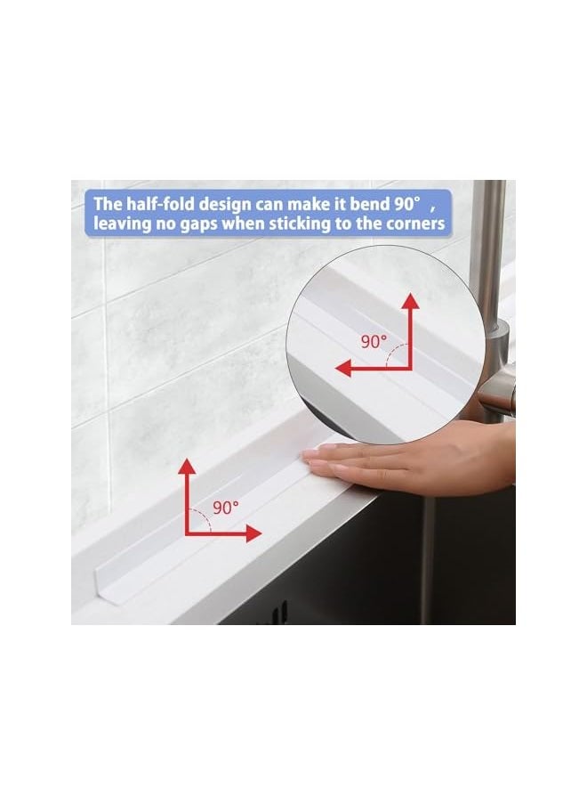 PROMASS - 2 Rolls Bath Sealant Strip 21ft Self Adhesive Caulk Strip Bathroom Sealant Anti Mould Sealing Tape for Kitchen Waterproof Sealant Tape for Sink Toilet Wall Corner(white) - Image 1