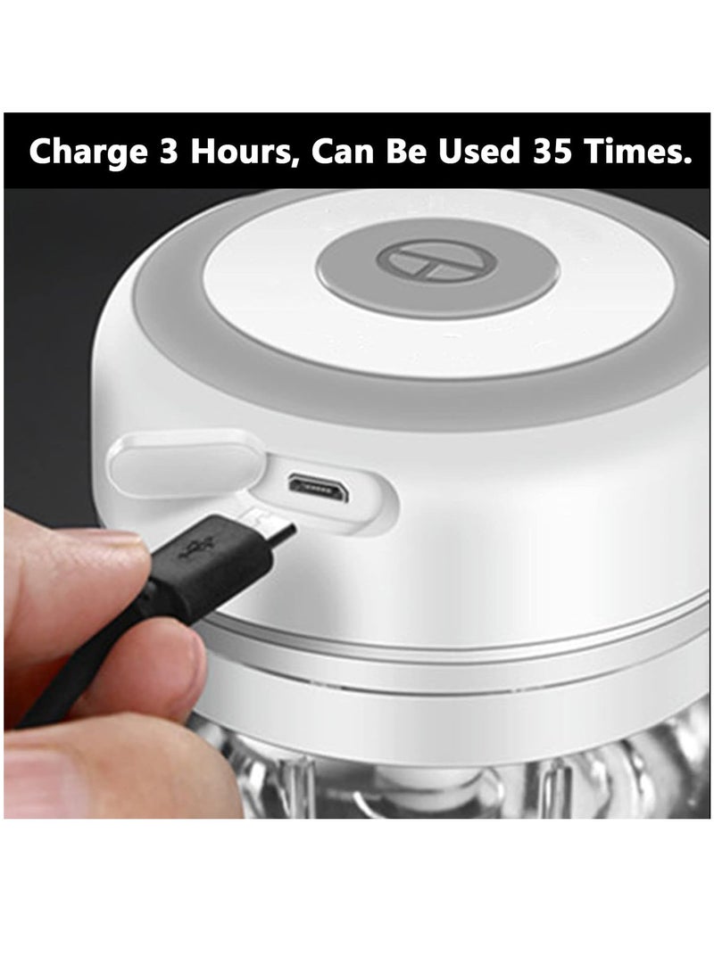 عام مفرمة ثوم كهربائية صغيرة، مفرمة طعام صغيرة USB سعة 100 مل، مفرمة ثوم، مفرمة خضروات، مفرمة بصل، محضرة طعام صغيرة محمولة للثوم والزنجبيل والفلفل الحار والخضروات - Image 4