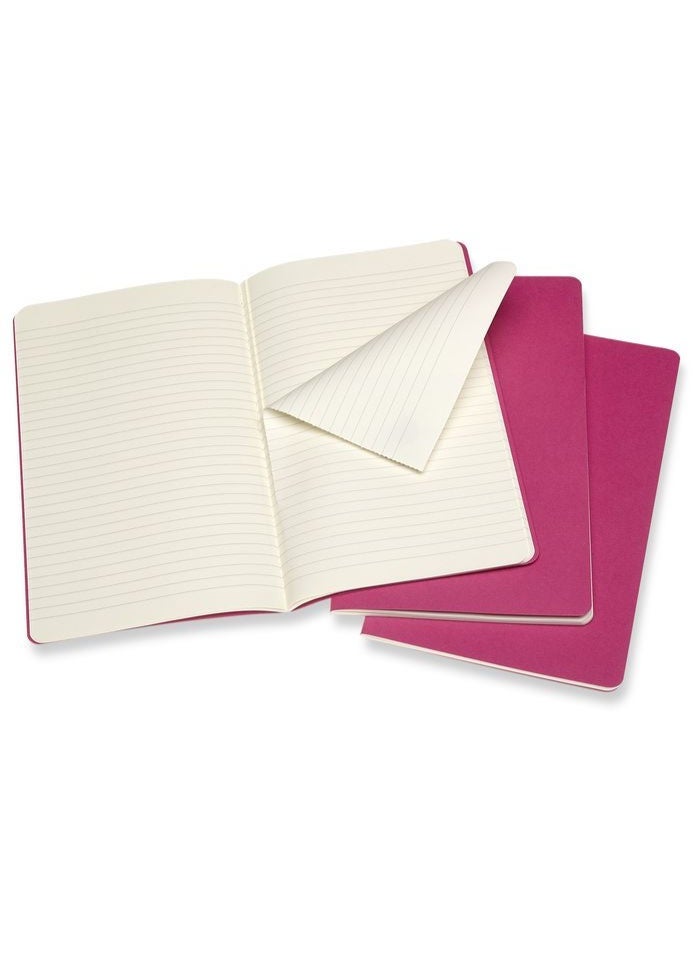 MOLESKINE Cahier Journal Large Size Ruled Pages Kinetic Pink Cover 64 Pages - Image 2