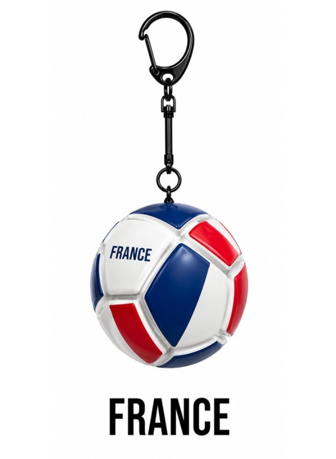 FIFA World Cup France Squeeze Ball Keychain – 7cm ABS Mini Football with France Flag Design