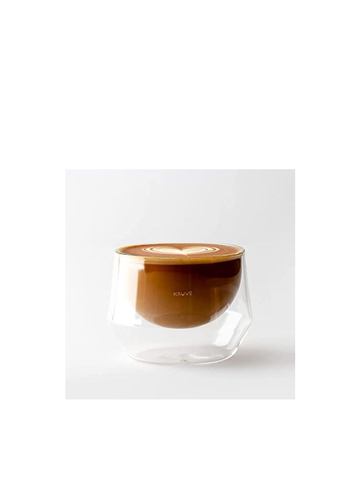 Kruve Imagine Coffee Glasses, Double-Walled Hand-Blown  Borosilicate Glass, Design Optimized for latte art - 150ml - Image 5