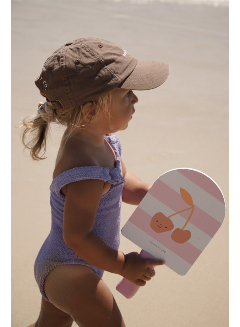 SUNNY LIFE Kids Velcro Beach Bats Set – Cotton Candy Cherry Design with Matching Ball – Outdoor Paddle Game Toy for Children – Lightweight & Safe Summer Activity for Girls & Boys - Image 3