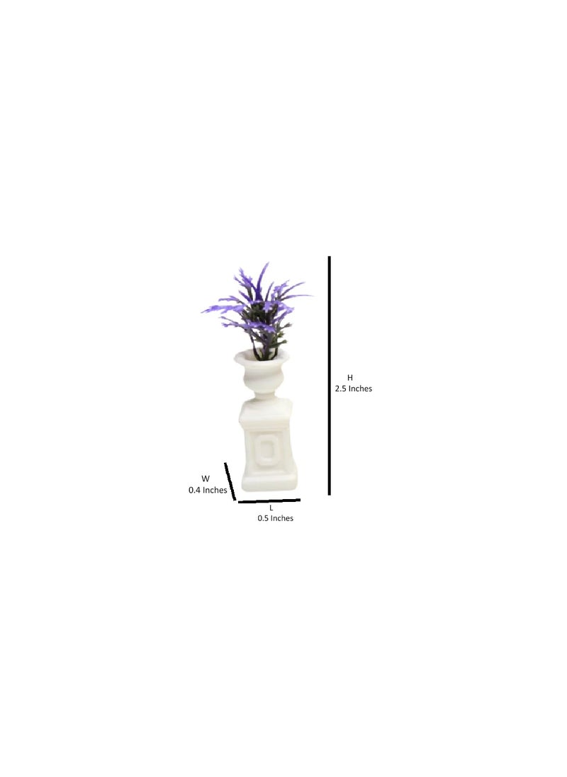 Wonderland Wonderland Imported Miniatures (Pack of 4) Flower vase |Miniature Figurine| Shelf Décor | Resin Home décor | Gift Items  - Image 3