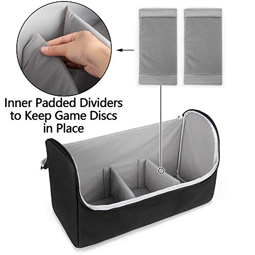 Trunab Game Disc Case Hold Up to 24 Discs, Portable Storage Bag Gaming Disk Organizers, Compatible with Xbox 360/Xbox One/Xbox Series X/S/PS4/PS4 Pro/PS3/PS5, Black (Patent Pending) - Image 3