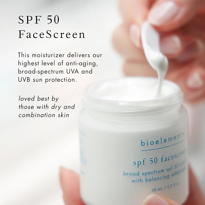 Bioelements Broad Spectrum SPF 50 FaceScreen - Daily Moisturizer for All Skin Types, 68ml - Image 3
