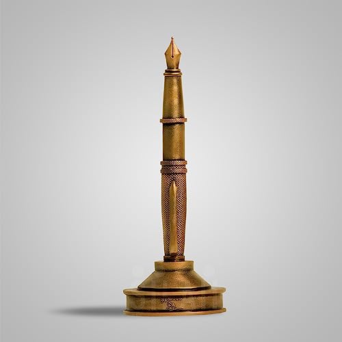 SILAII Kalaignar Pen Sculpture (1 Feet) (Antique Bronze) - Image 1
