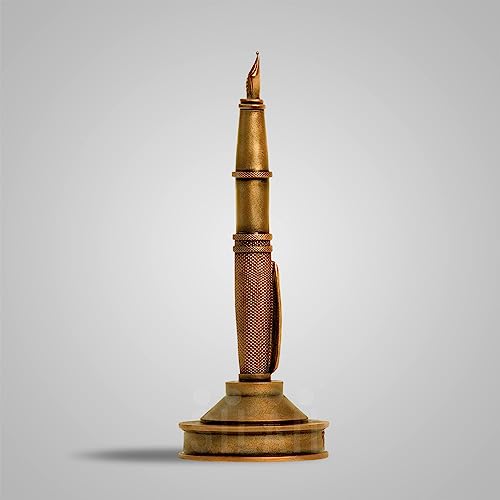 SILAII Kalaignar Pen Sculpture (1 Feet) (Antique Bronze) - Image 3
