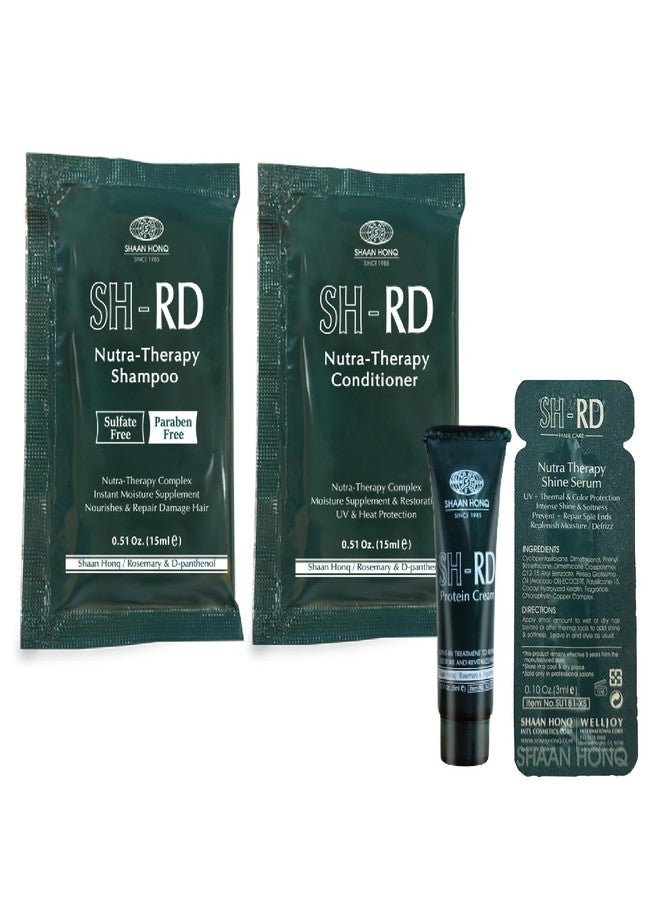 Sh Rd SH-RD Gentle Nourish Kit for Travel & Trial | Sulfate-Free Shampoo, Conditioner, Protein Cream, Shine Serum | Daily Hair Care Routine Set in Hotel Size - Image 1