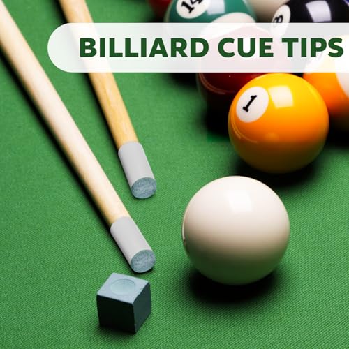 EOTJYAO 40Pcs Slip On Pool Cue Tips Replacement Kit, 4 Sizes Upgrade Pool Stick Tips for Snooker and Pool Cues, No Glue, Fast-Fix Solution for Stick Tip Replacement (9mm/10mm/12mm/13mm, 10pcs Each) - Image 2
