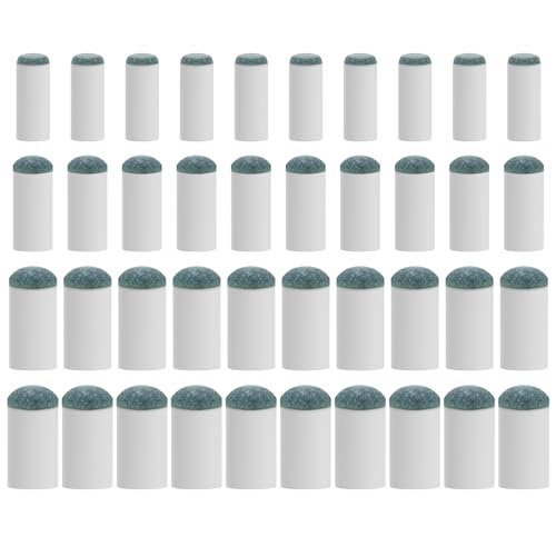 EOTJYAO 40Pcs Slip On Pool Cue Tips Replacement Kit, 4 Sizes Upgrade Pool Stick Tips for Snooker and Pool Cues, No Glue, Fast-Fix Solution for Stick Tip Replacement (9mm/10mm/12mm/13mm, 10pcs Each) - Image 1