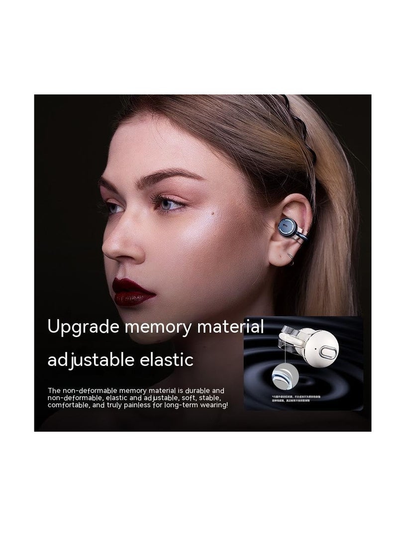 Bluetooth 5.3 Bone Conduction Ear Clip Headphones, Comfortable Wireless Open Earbuds, Dual Device Connection, Waterproof Sports Earbuds with Charging Case - Image 4
