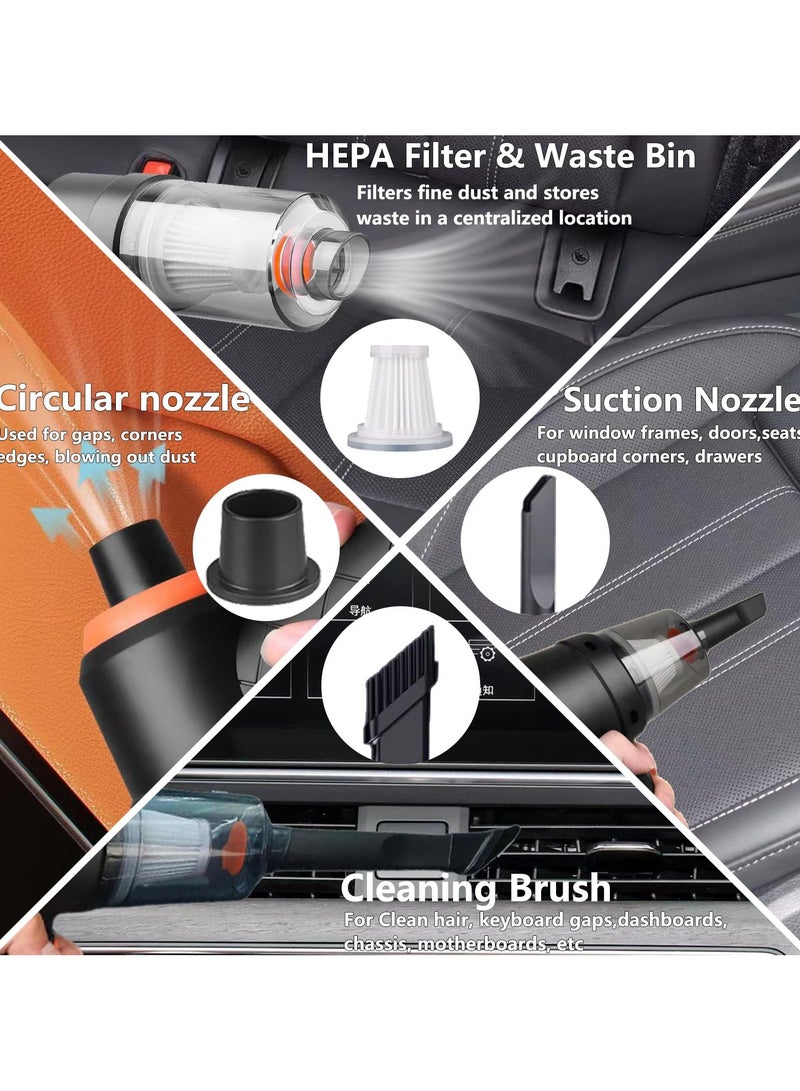 Handheld vacuum cleaner, wireless car vacuum cleaner, portable dust collector for cars, homes, and electronic devices, keyboard cleaning mini vacuum cleaner. - Image 4