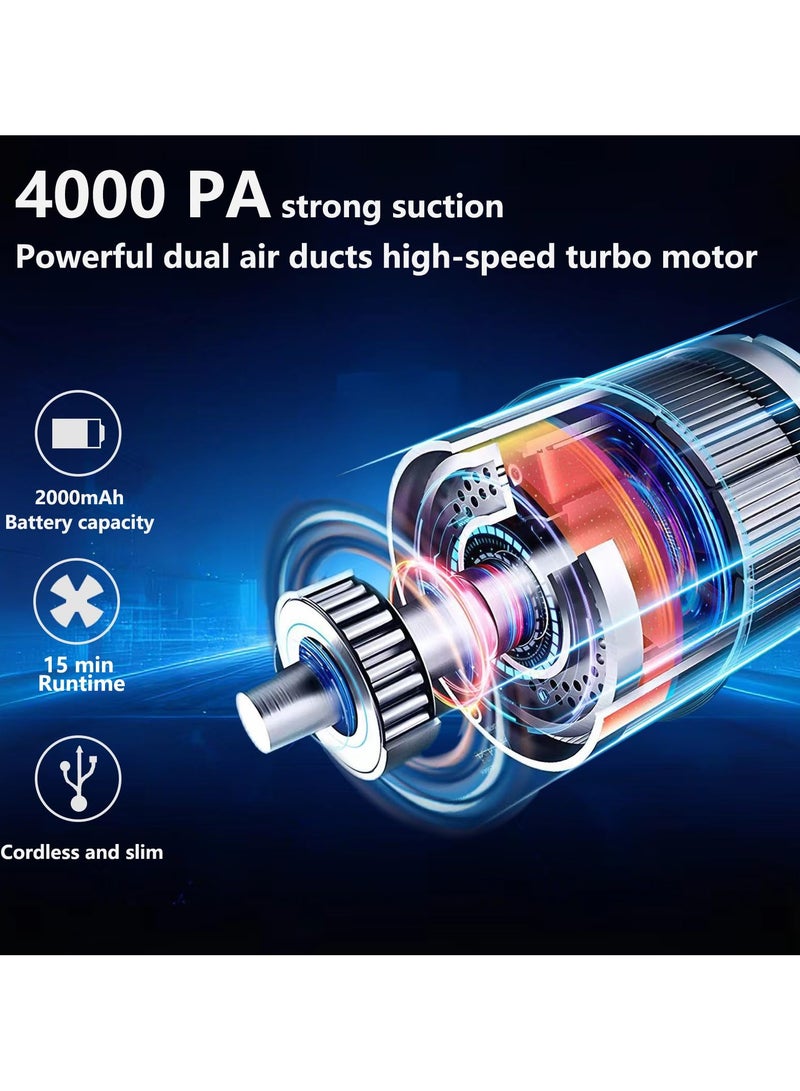 Handheld vacuum cleaner, wireless car vacuum cleaner, portable dust collector for cars, homes, and electronic devices, keyboard cleaning mini vacuum cleaner. - Image 3