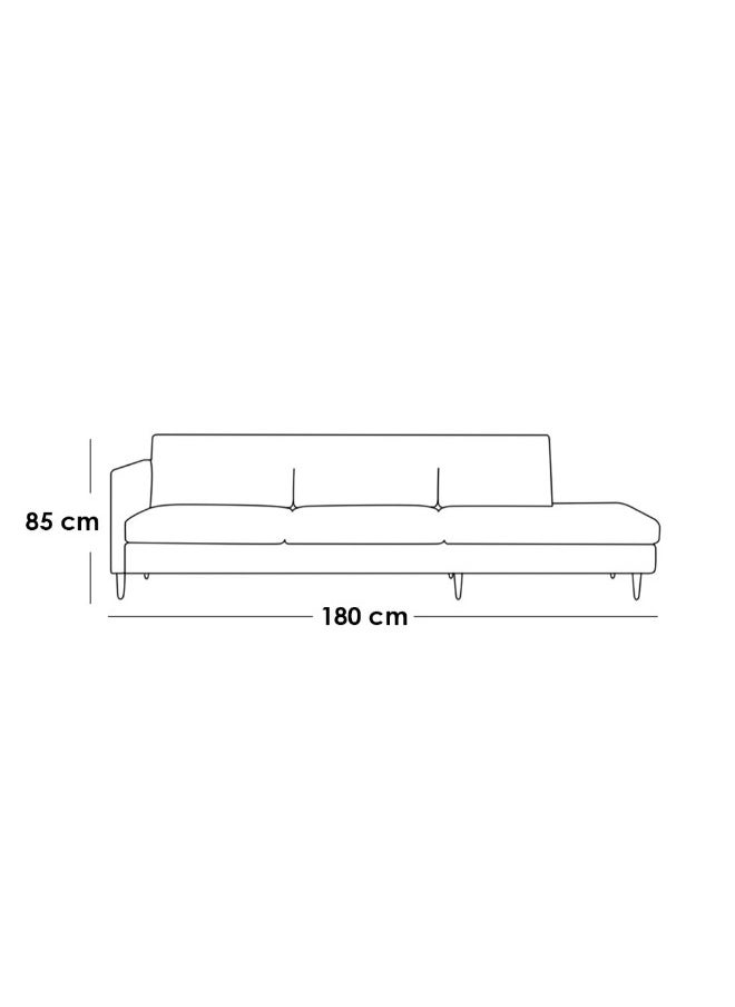 Al Home - 3 Seater Sofa velvet 85×180×85 Cm - Yellow - Image 1