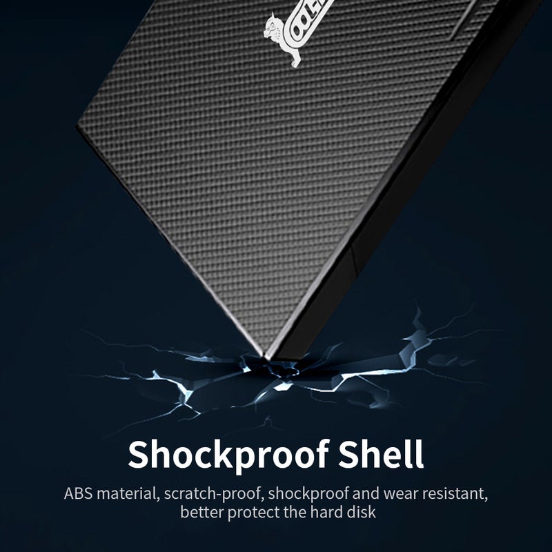cool-fish K801 حافظة قرص صلب محمولة بحجم 2.5 بوصة، غلاف لقرص الصلب SATA واجهة Type-C عالية السرعة، تصميم بدون أدوات - Image 4