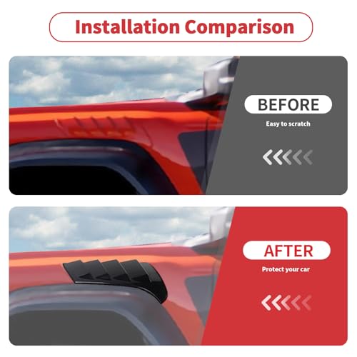 Linskip Fender Vent Sets Compatible with 2022-2024 2025 Ford Bronco Raptor Accessories, Fender Flares Vent Guard Cover for Bronco Raptor Exterior Accessories(Gloss Black) - Image 2