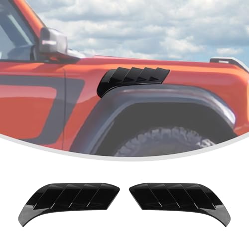 Linskip Fender Vent Sets Compatible with 2022-2024 2025 Ford Bronco Raptor Accessories, Fender Flares Vent Guard Cover for Bronco Raptor Exterior Accessories(Gloss Black) - Image 1