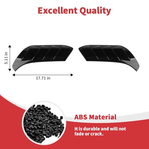 Linskip Fender Vent Sets Compatible with 2022-2024 2025 Ford Bronco Raptor Accessories, Fender Flares Vent Guard Cover for Bronco Raptor Exterior Accessories(Gloss Black) - Image 5