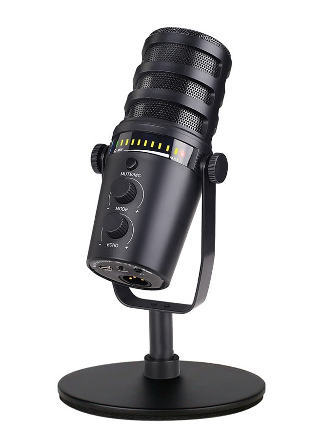 Dynamic Gaming Microphone for Streaming,Podcast Recording - Computer Microphone with USB C Plug & Play, Noise Cancelling, Mute Gain Button - Studio-Quality Sound for PC/Laptop/PS5