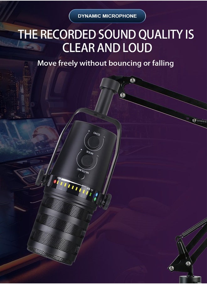 Joshberg Dynamic Gaming Microphone for Streaming,Podcast Recording - Computer Microphone with USB C Plug & Play, Noise Cancelling, Mute Gain Button - Studio-Quality Sound for PC/Laptop/PS5  - Image 2