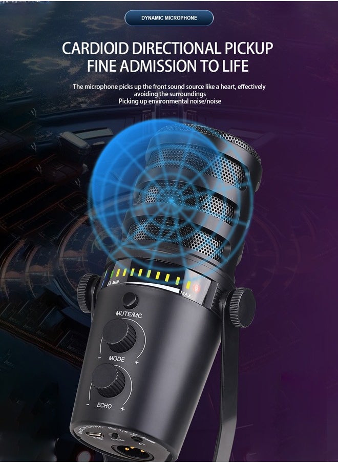 Joshberg Dynamic Gaming Microphone for Streaming,Podcast Recording - Computer Microphone with USB C Plug & Play, Noise Cancelling, Mute Gain Button - Studio-Quality Sound for PC/Laptop/PS5  - Image 5