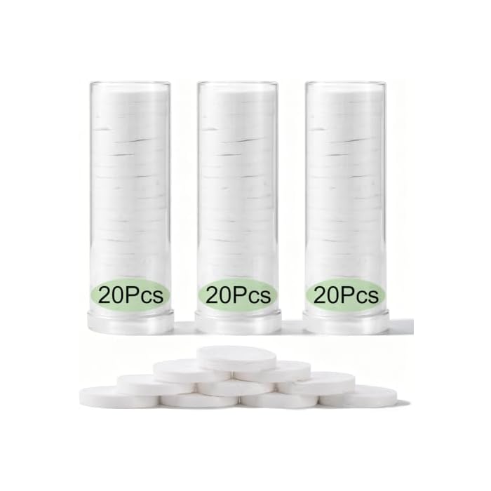 Disposable Compressed Face Towels: Refills for Reitow Hot Towel Dispenser - 60 Pcs (3 Buckets) Makeup Remover Towels - 100% Rayon/Soft/Biodegradable - for Travel Camping Hiking Spa Salon