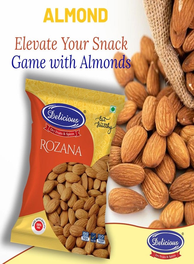 Delicious Rozana Almond | Healthy Snacks | Badam High in Fiber & Protein | Nuts and Dry Fruits | Almonds 500gm - Image 2