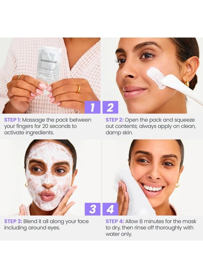 8 Minute Mask, Hydrating and Anti Aging Face Mask Packed with Vitamin C and Niacinamide, Moisturizing Face Masks Pack of 8