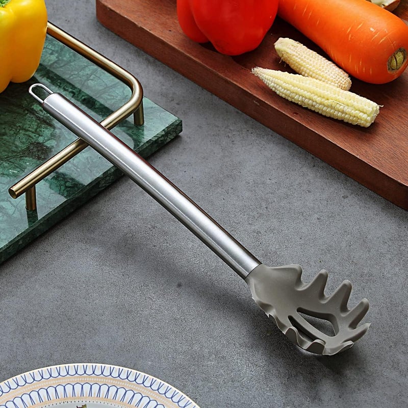 Berglander Spaghetti Spoon Non-stick Silicone Pasta Server, Spaghetti Server For Cooking, Pasta Fork, Noddle Fork, Dishwasher Safe, Easy to Clean - Image 3