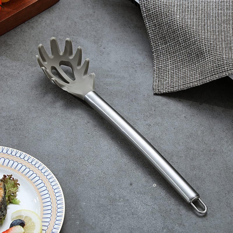 Berglander Spaghetti Spoon Non-stick Silicone Pasta Server, Spaghetti Server For Cooking, Pasta Fork, Noddle Fork, Dishwasher Safe, Easy to Clean - Image 2