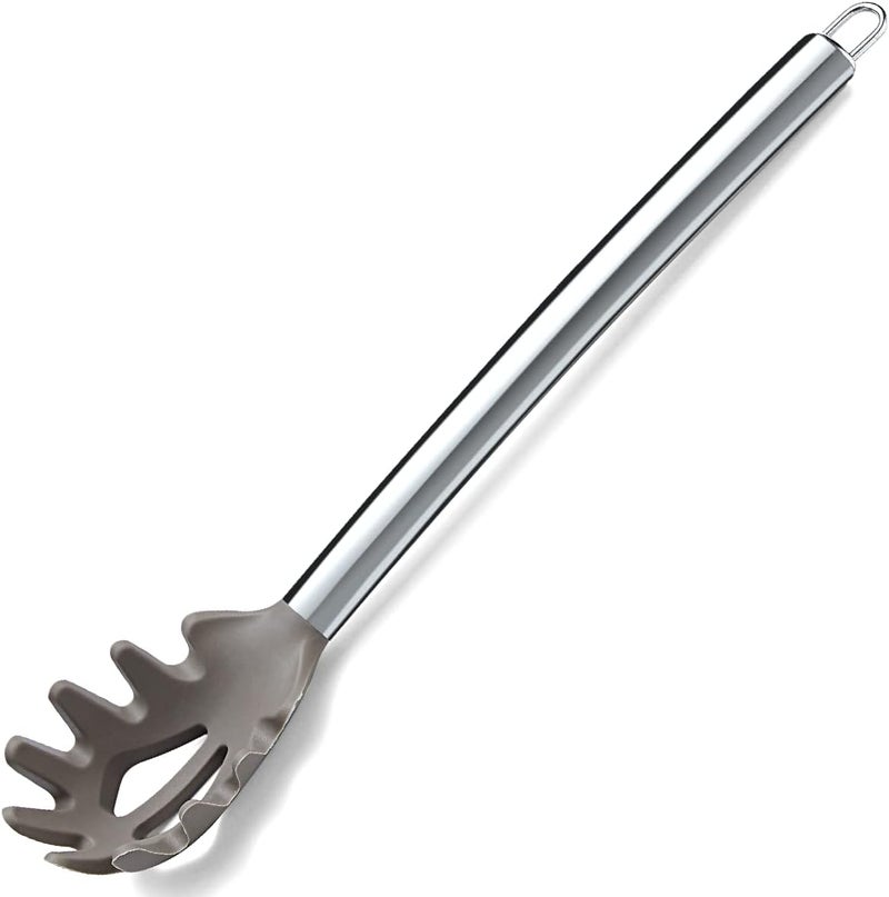 Berglander Spaghetti Spoon Non-stick Silicone Pasta Server, Spaghetti Server For Cooking, Pasta Fork, Noddle Fork, Dishwasher Safe, Easy to Clean - Image 1