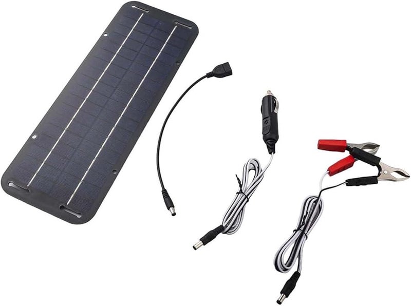 30W 12V Solar Panel Trickle Charger Battery Maintainer Waterproof IP65 for Car Boat RV - Image 1