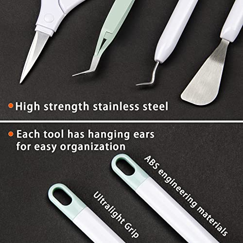Ecraft Vinyl Weeding Tool Set: Vinyl Weeding Craft Basic kit 5 Pieces Including Tweezers & Spatula & Weeders & Scraper & Scissor for cricut/Silhouettes/Cameos/Weeding Vinyl/Splicing - Image 4