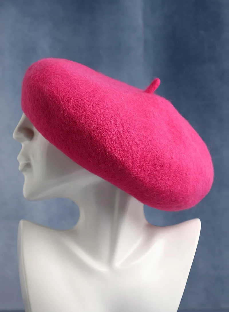 صوص هاوت قبعة بيريه سادة - وردي