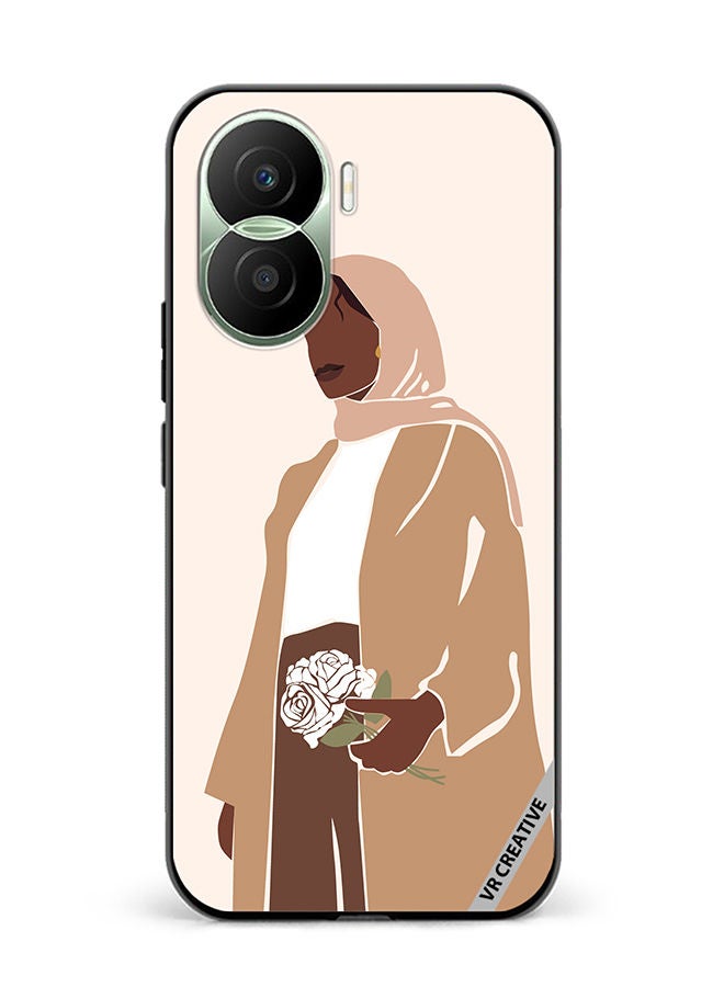 VR CREATIVE Protective Case Cover For Honor Play7T Pro Woman In Hijab Design Multicolour - Image 1