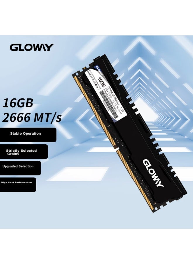 Gloway 16gb Ddr4 2666 Desktop Memory Module, Hanjiang, V-cross, Premium Chips, Cl19 - Image 1