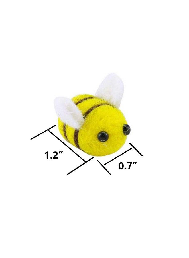 Prudance 12 Piece Wool Felt Bees Cute Bee Craft Ball Supplies For Baby Shower Children Party Nursery Tent Home Decoration Diy Crafts Toys - Image 3